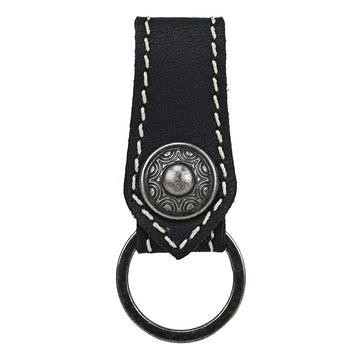 URBAN FOREST Black Leather Keychain - 6003