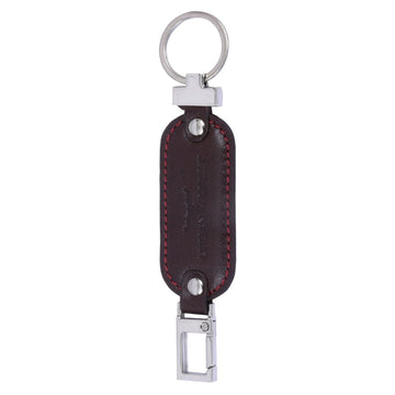 URBAN FOREST Brown Leather Keychain - 6005