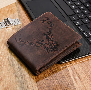 Urban Forest Matt Vintage Leather Wallet for Men – Slim & RFID Protected