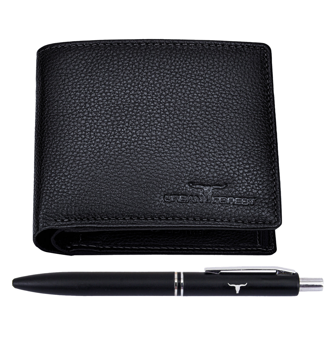 URBAN FOREST Mark Leather Wallet & Pen Combo Gift Set for Men