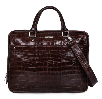 URBAN FOREST Zane Printed Leather Messenger Bag for Men