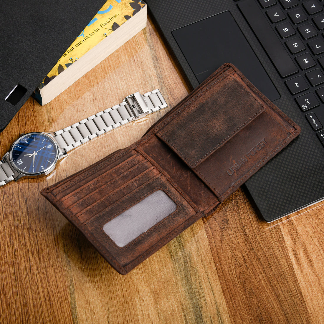 Urban Forest Matt Vintage Leather Wallet for Men – Slim & RFID Protected