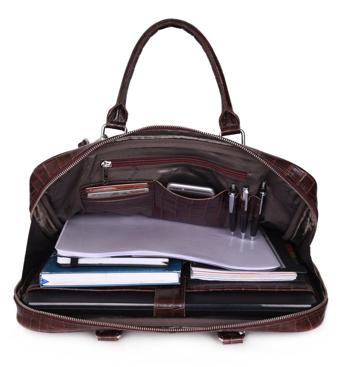 URBAN FOREST Zane Printed Leather Messenger Bag for Men