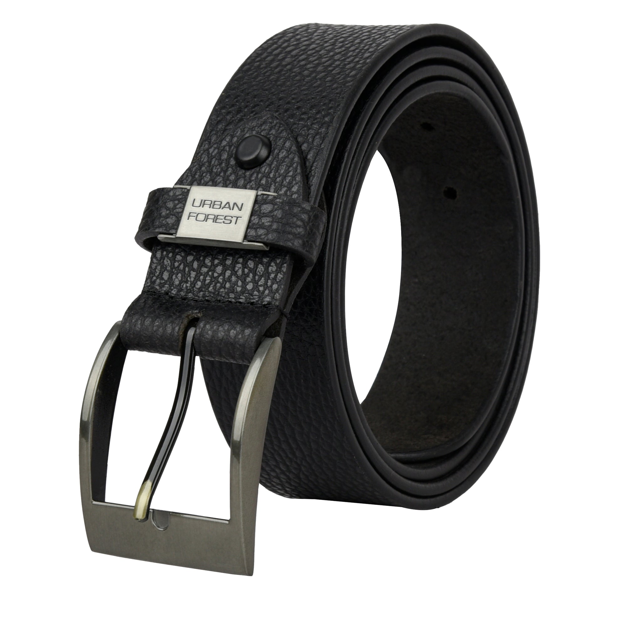 URBAN FOREST Noir Casual Leather Belt for Men