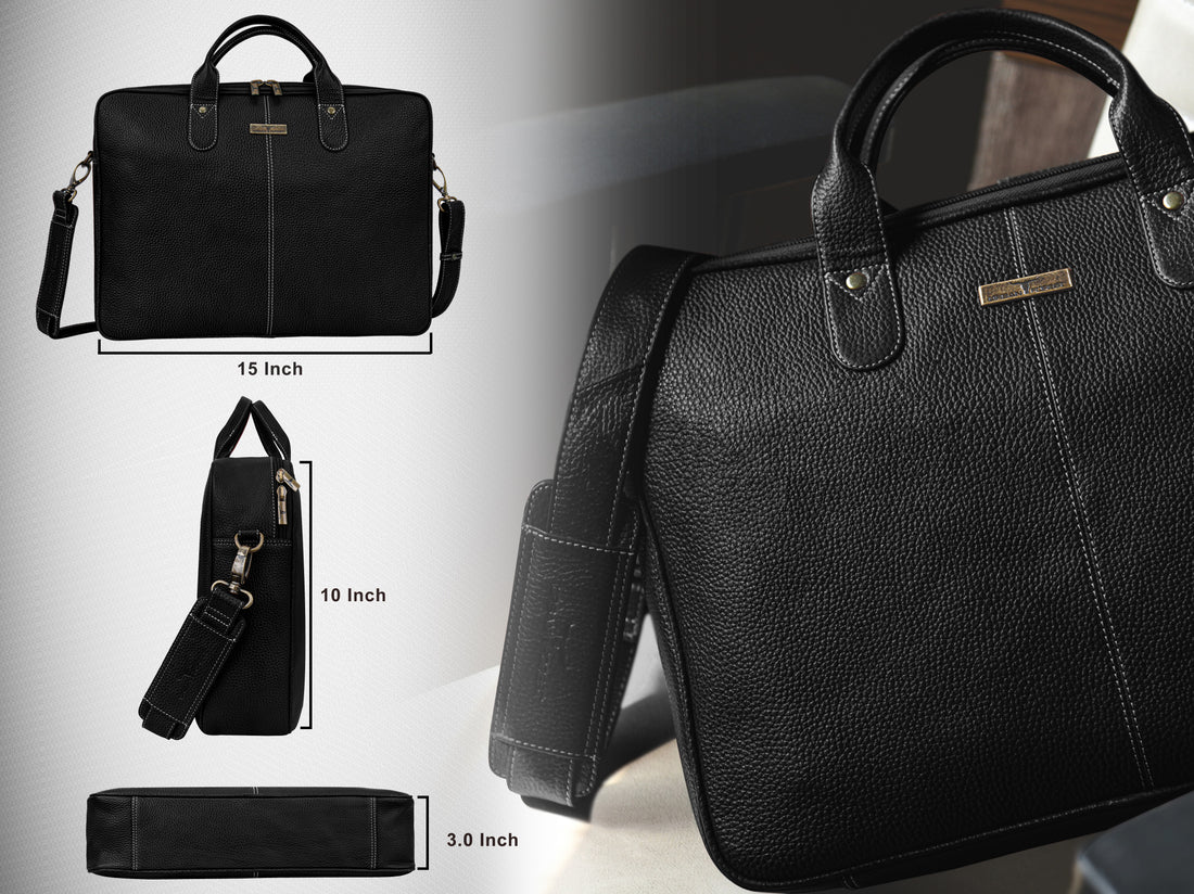 URBAN FOREST Jack Leather Laptop/Messenger Bag for Men