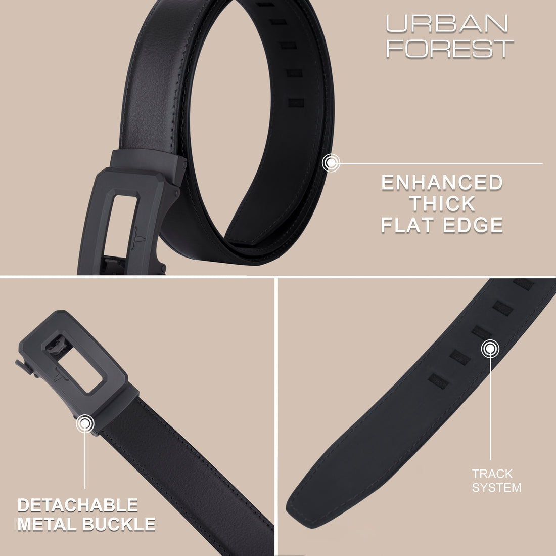 URBAN FOREST Gale Formal Leather Belt for Men