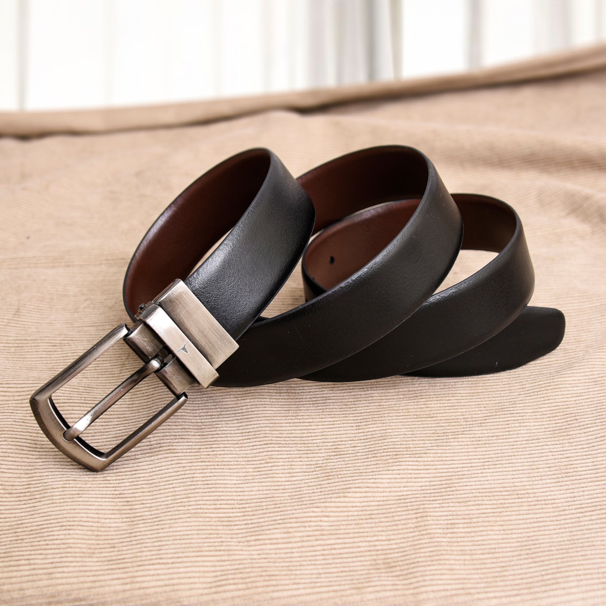 URBAN FOREST Andrew Formal Reversible Leather Belt for Men