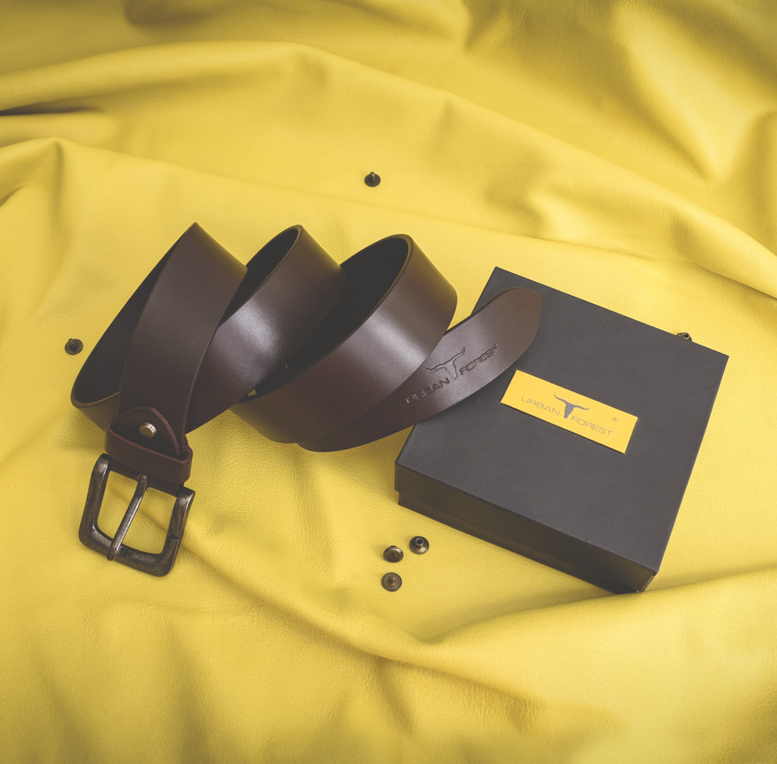 URBAN FOREST Casual Leather Belt for Men - 8012