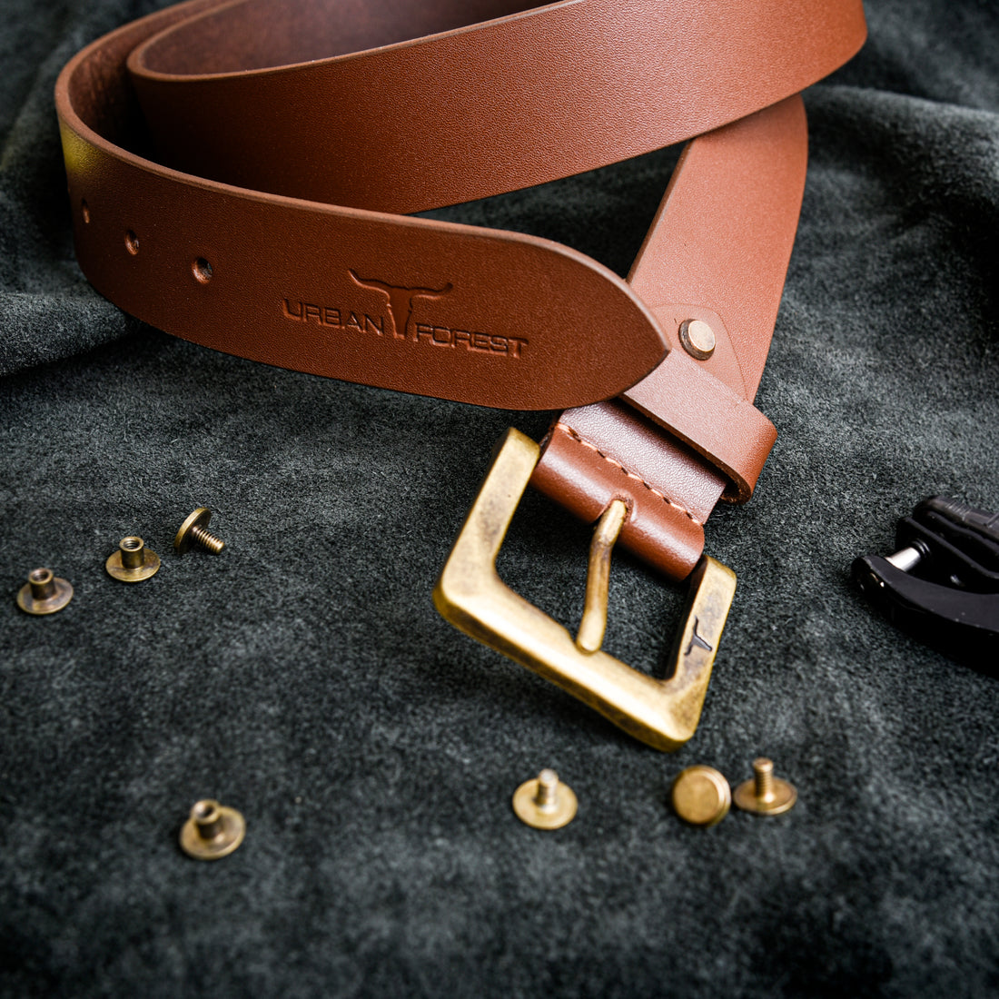 URBAN FOREST Casual Leather Belt for Men - 8010