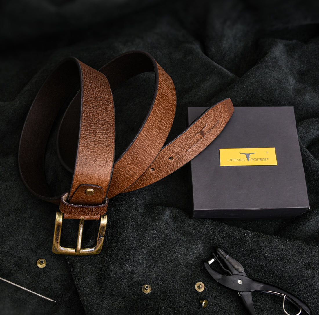 URBAN FOREST Casual Leather Belt for Men - 8022