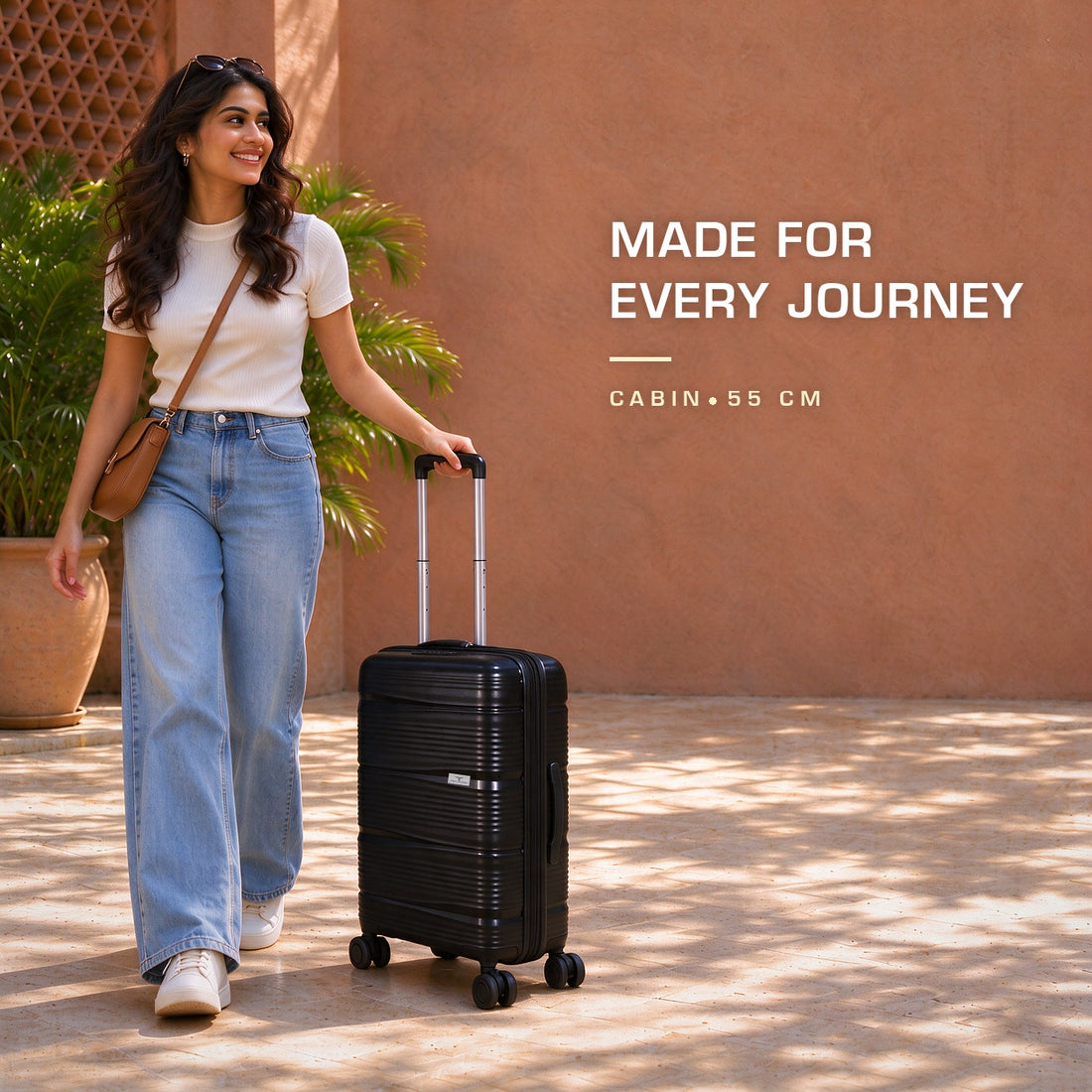 URBAN FOREST Phoenix Hard-Sided 55Cm Carry-On Trolley Luggage