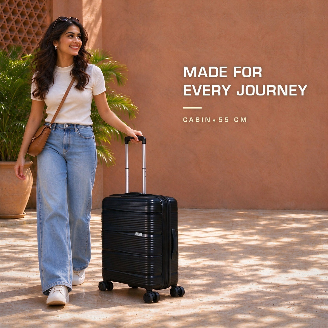 URBAN FOREST Phoenix Hard-Sided 55Cm Carry-On Trolley Luggage
