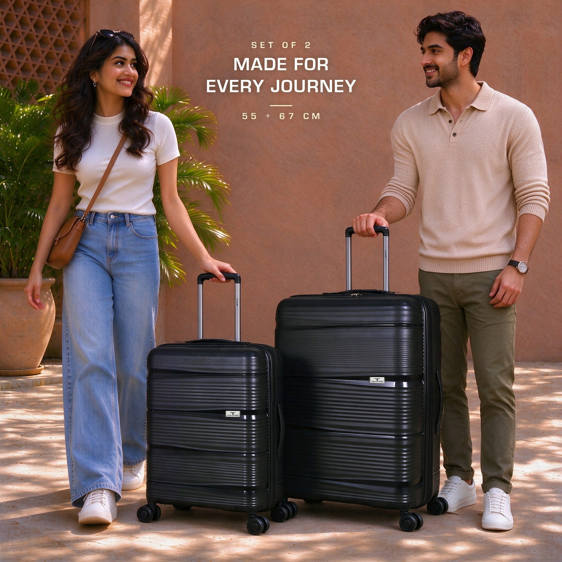 URBAN FOREST Phoenix Hard-sided 55cm and 67cm Carry-on Trolley Luggage Set