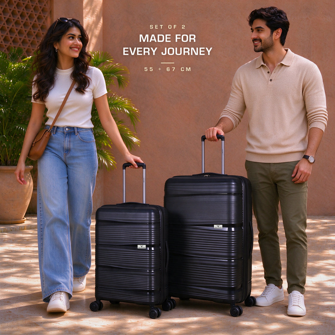 URBAN FOREST Phoenix Hard-sided 55cm and 67cm Carry-on Trolley Luggage Set