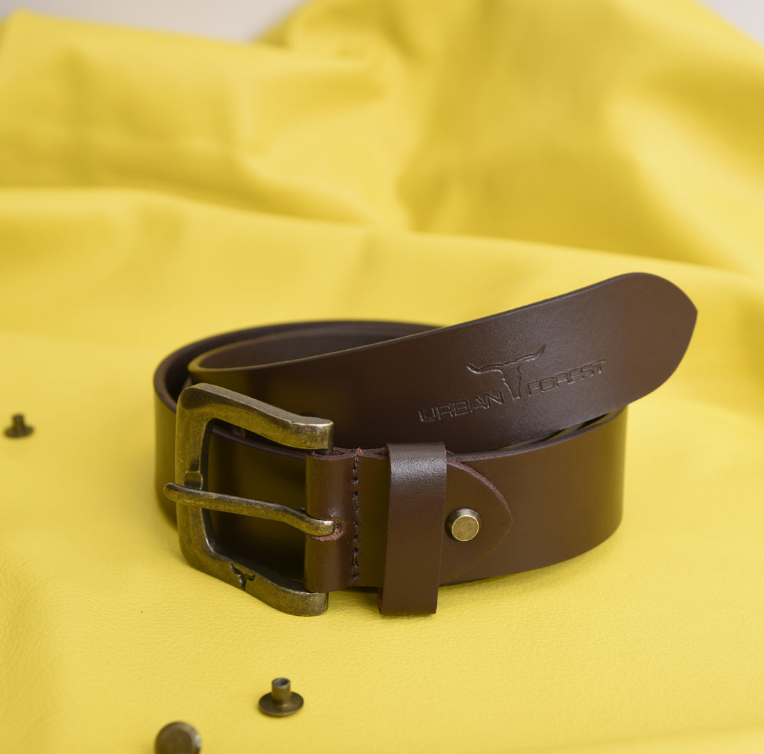 URBAN FOREST Casual Leather Belt for Men - 8012