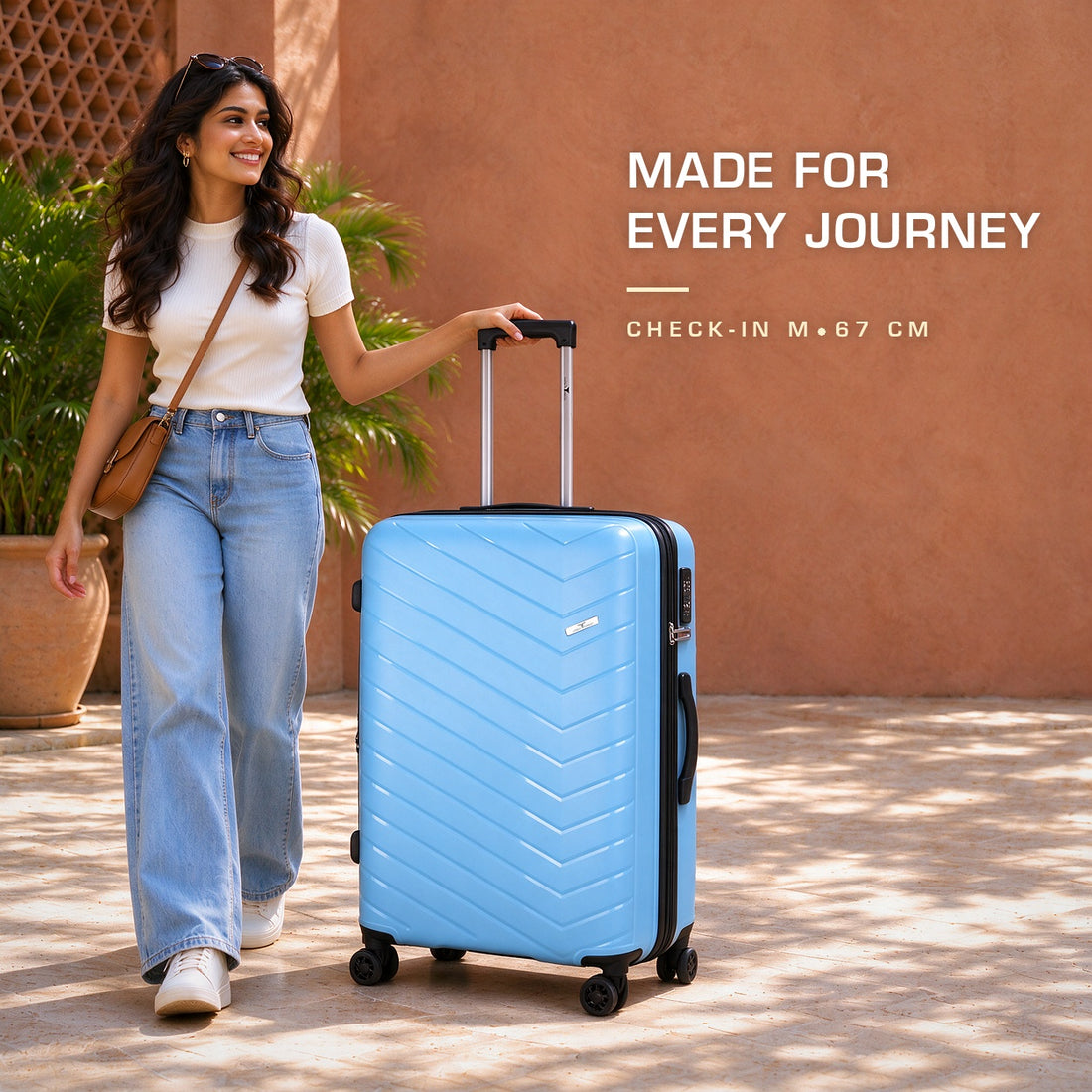 URBAN FOREST Octans Hard-Sided 67Cm Carry-On Trolley Luggage
