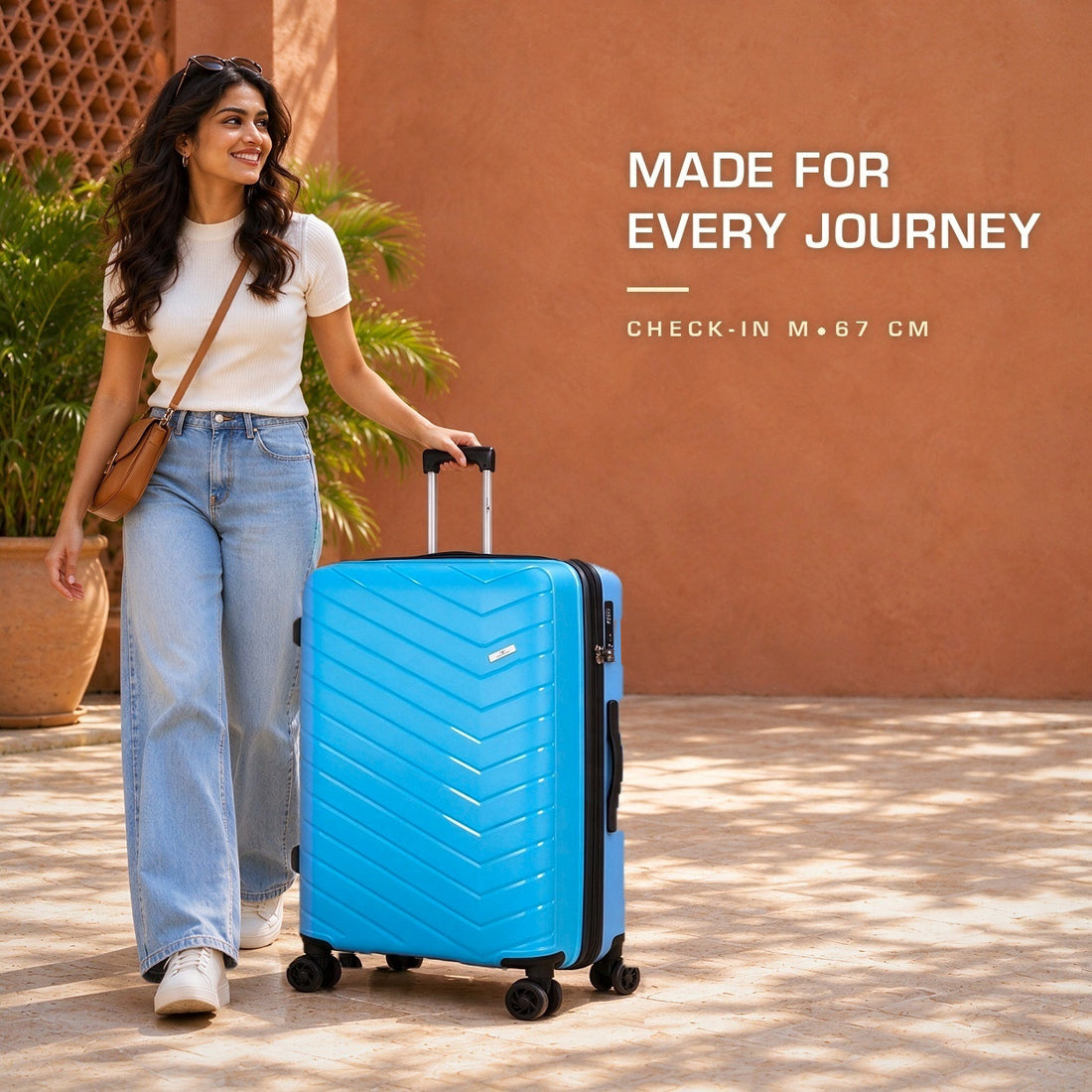 URBAN FOREST Octans Hard-Sided 67Cm Carry-On Trolley Luggage