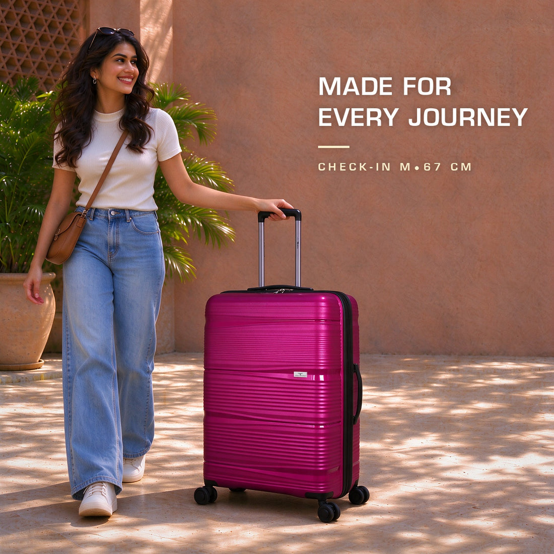 URBAN FOREST Phoenix Hard-Sided 67Cm Carry-On Trolley Luggage
