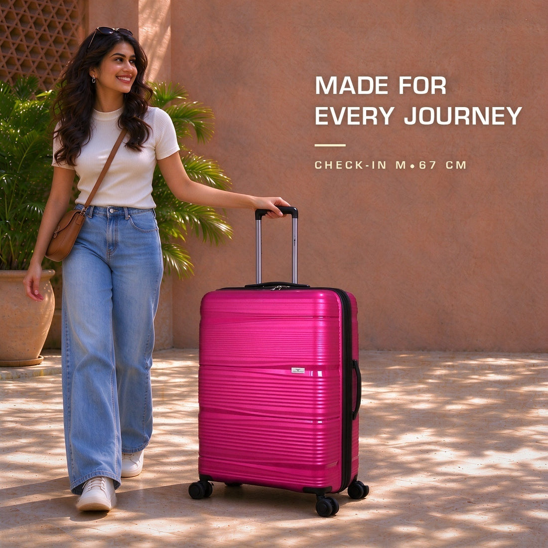 URBAN FOREST Phoenix Hard-Sided 67Cm Carry-On Trolley Luggage