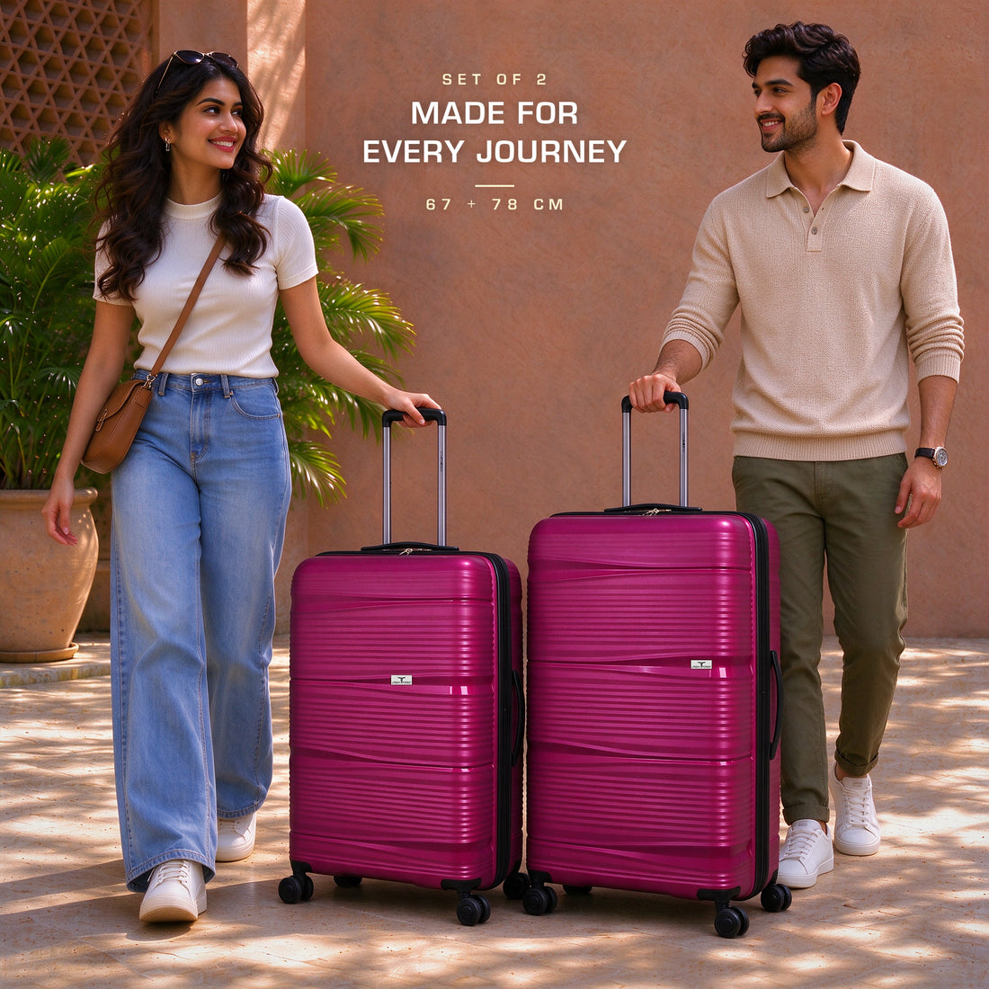 URBAN FOREST Phoenix Hard-sided 67Cm And 78Cm Carry-On Trolley Luggage Set