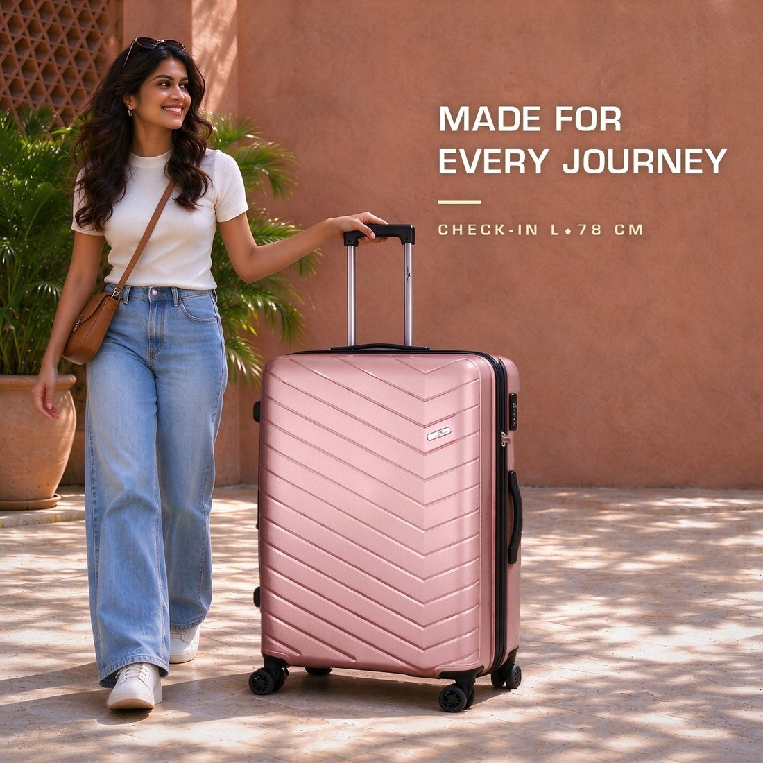 URBAN FOREST Octans Hard-Sided 78Cm Carry-On Trolley Luggage