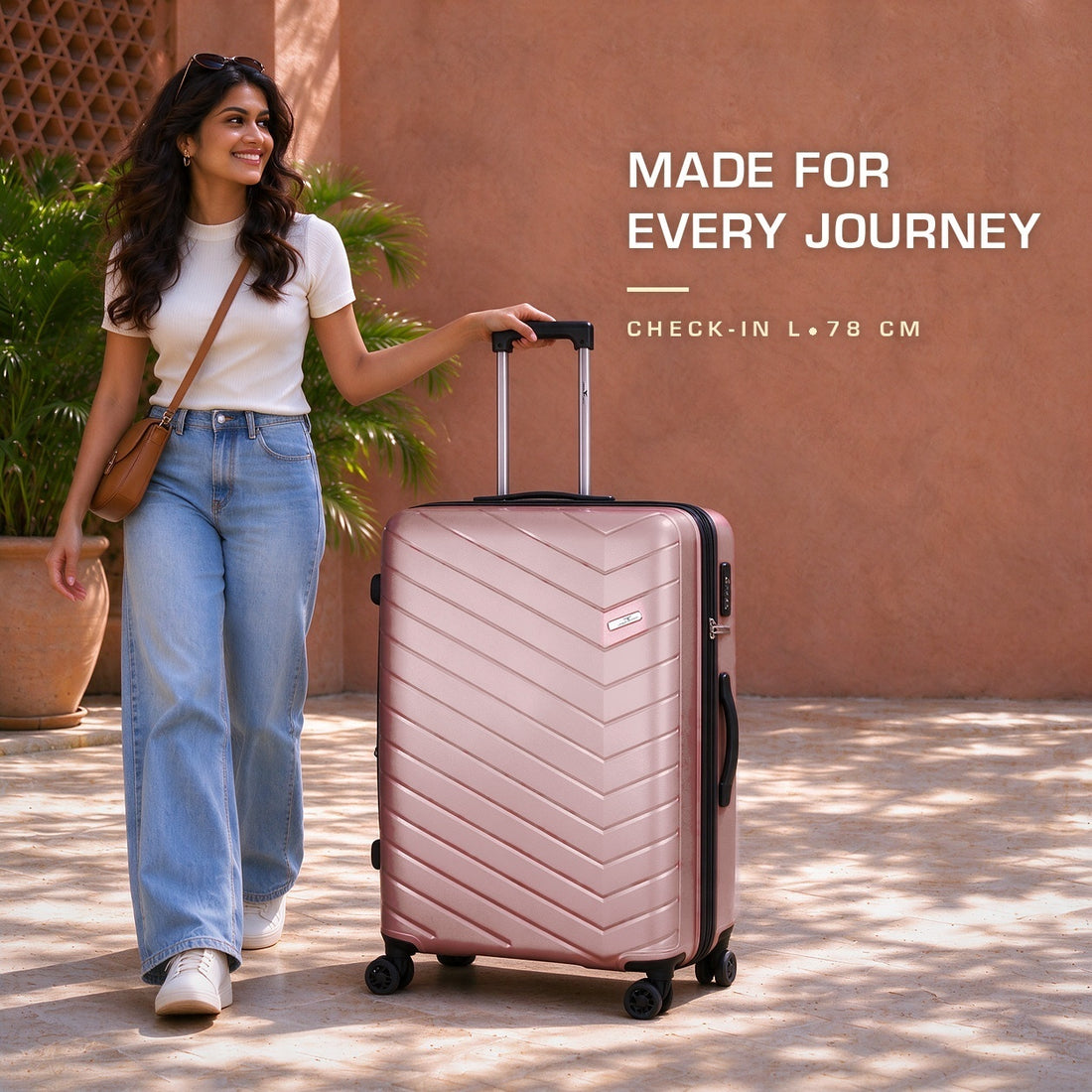 URBAN FOREST Octans Hard-Sided 78Cm Carry-On Trolley Luggage