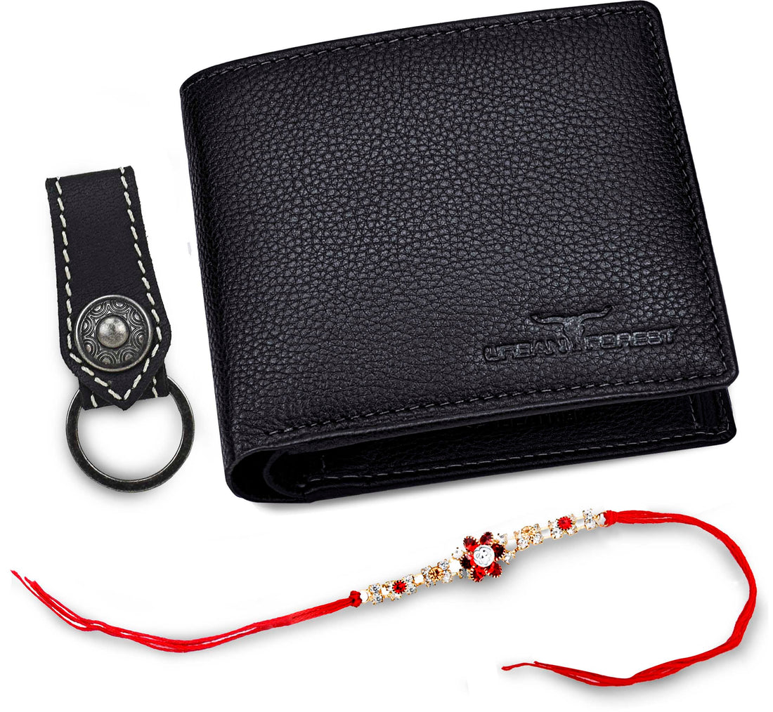 URBAN FOREST Stan Wallet, Rakhi & Keychain Gift Hamper for Brother