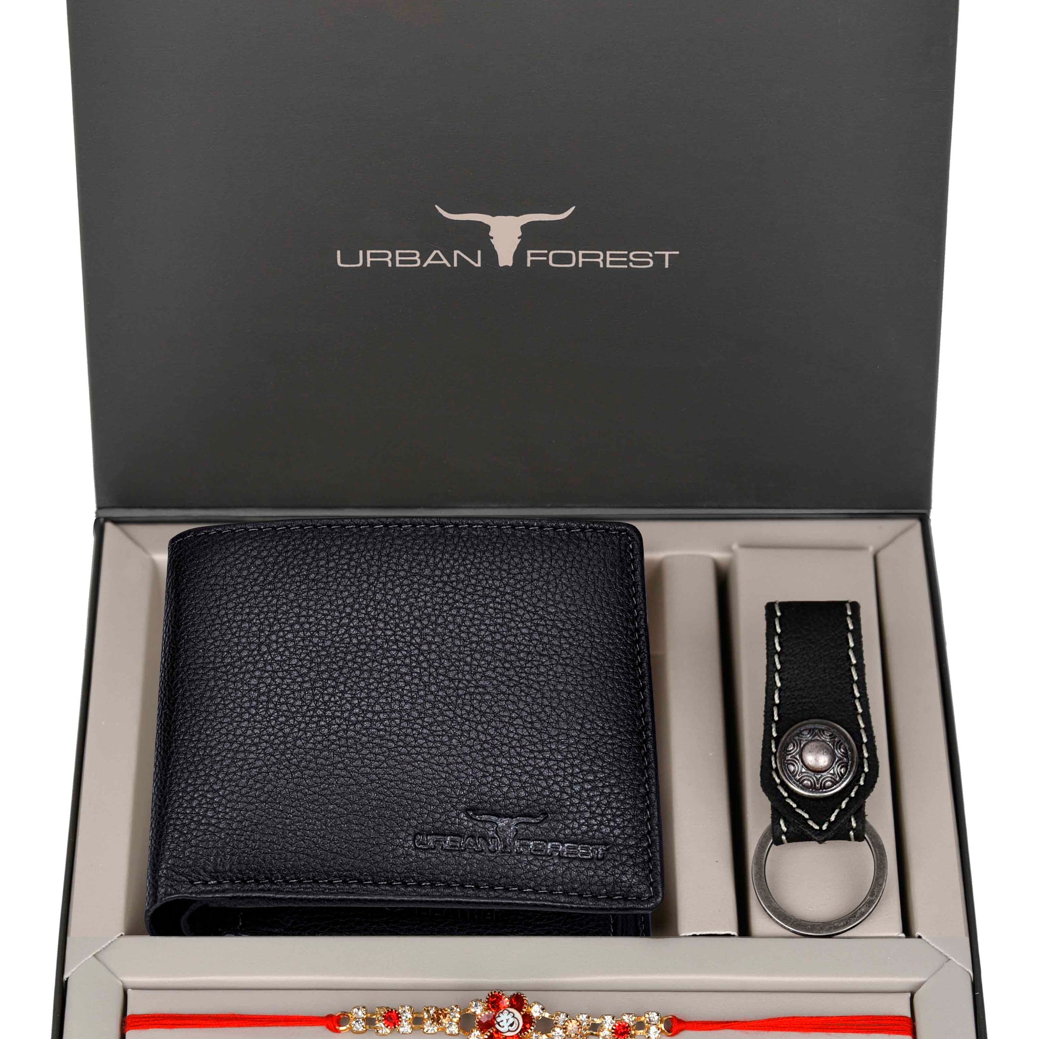URBAN FOREST Stan Wallet, Rakhi & Keychain Gift Hamper for Brother