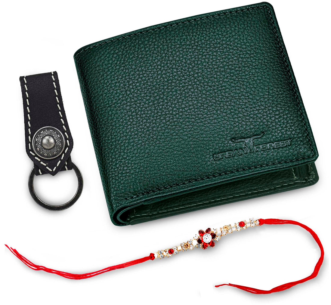 URBAN FOREST Stan Wallet, Rakhi & Keychain Gift Hamper for Brother