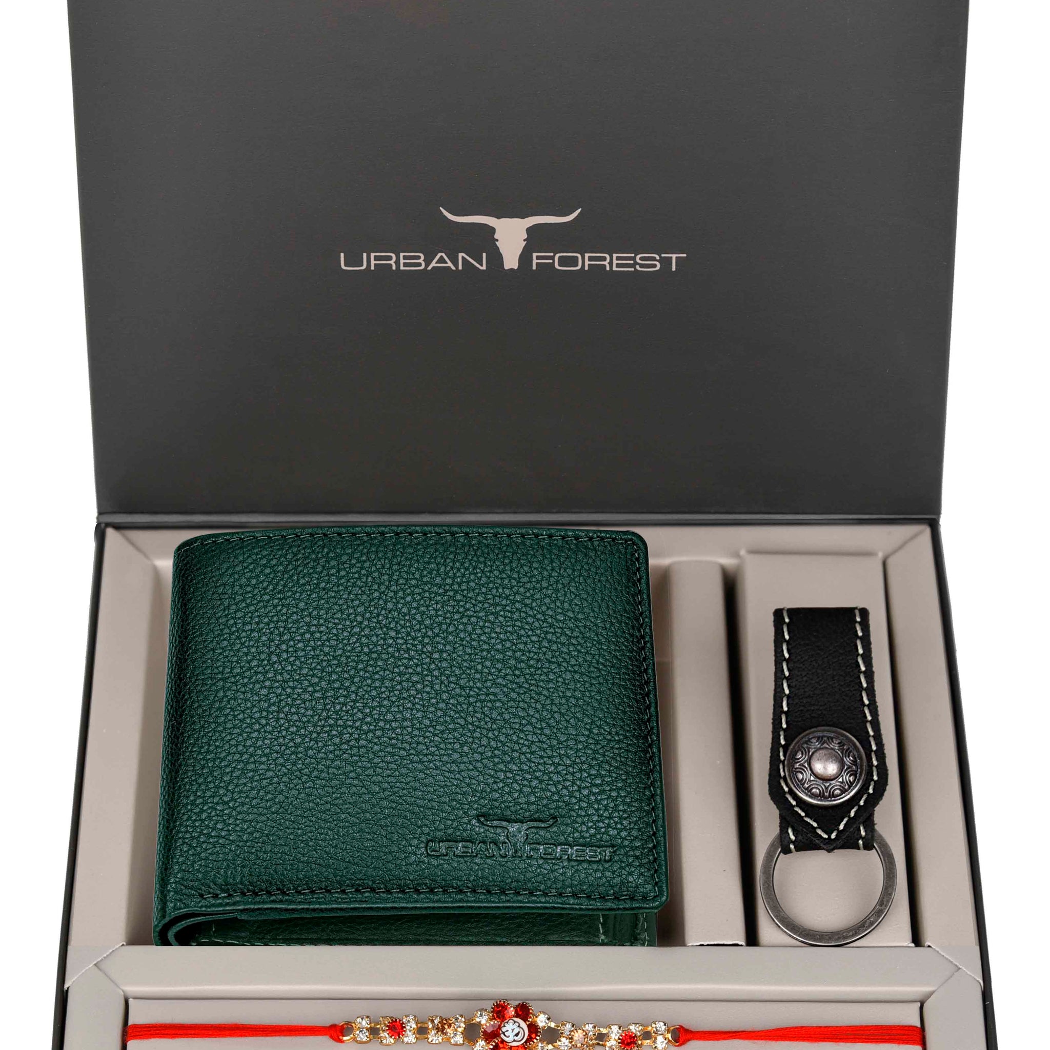 URBAN FOREST Stan Wallet, Rakhi & Keychain Gift Hamper for Brother