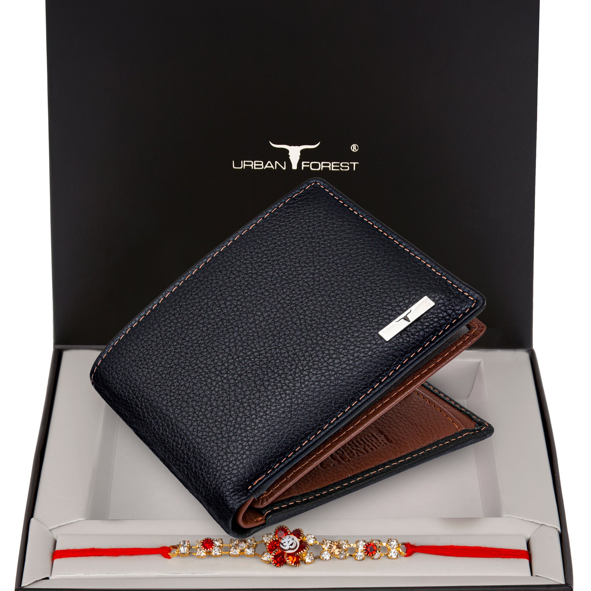 URBAN FOREST Kyle Wallet & Rakhi Gift Hamper for Brother
