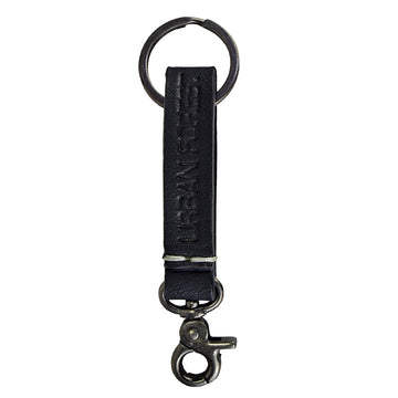 URBAN FOREST Black Leather Keychain - 6001