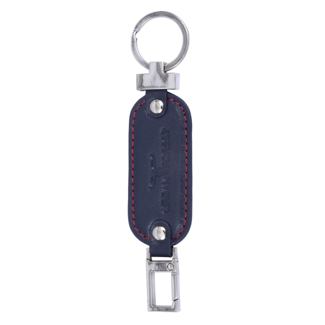 URBAN FOREST Blue Leather Keychain - 6005