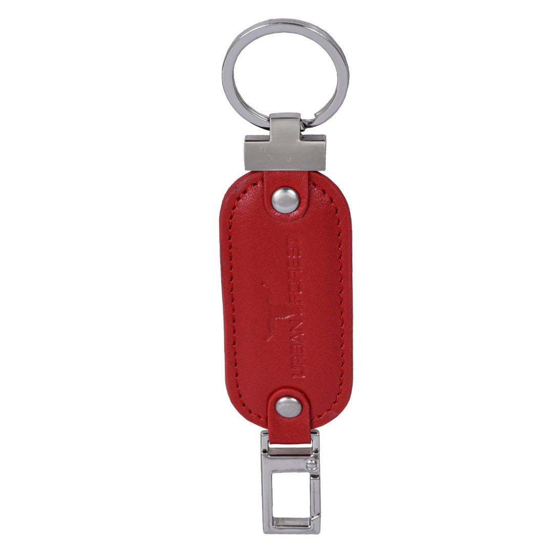 URBAN FOREST Red Leather Keychain - 6005