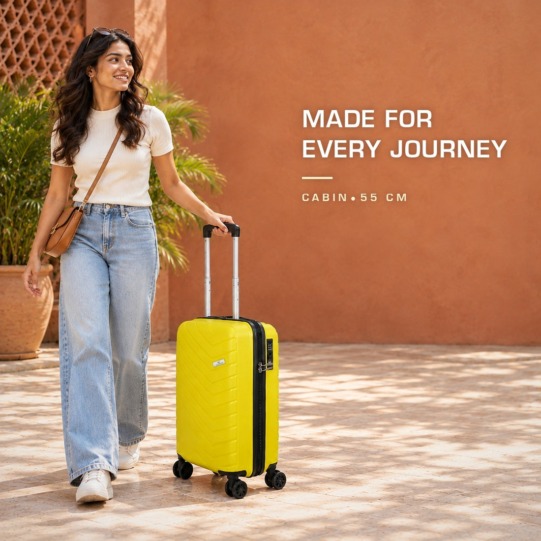 URBAN FOREST Octans Hard-Sided 55Cm Carry-On Trolley Luggage